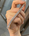 Tennis Oval Lab Grown Diamond IGI Certified Ethical Bracelet 18K Gold