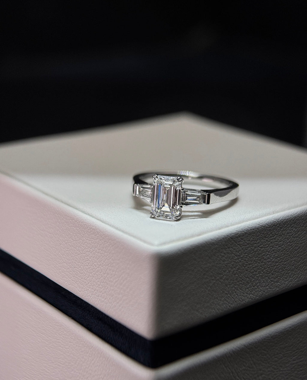 1ct Emerald Lab Grown Diamond Ring with IGI Certificate