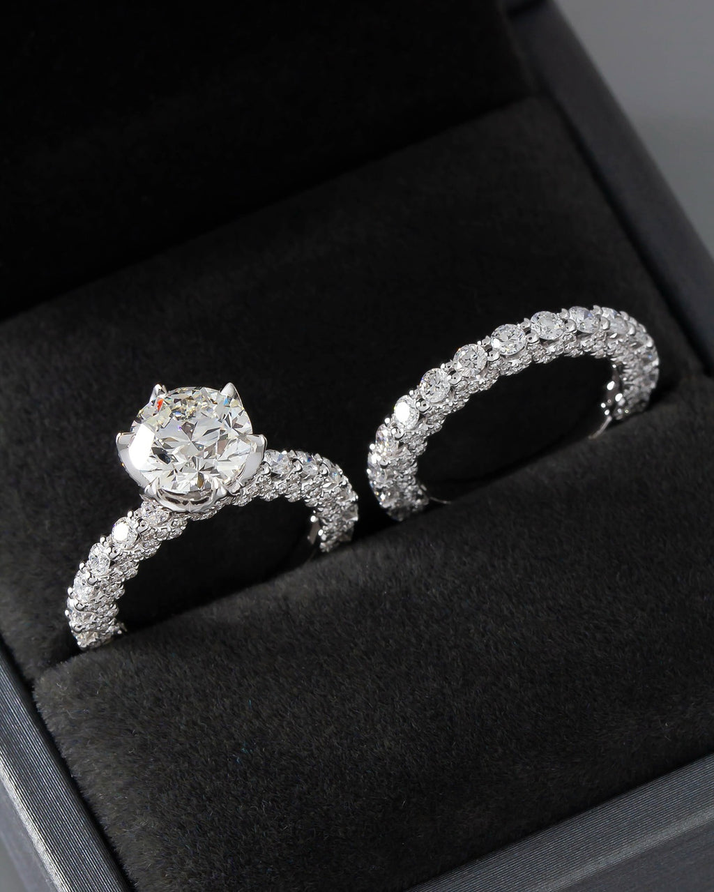 2ct Round Lab Grown Diamond IGI Certified Ethical Ring Set 18K Gold