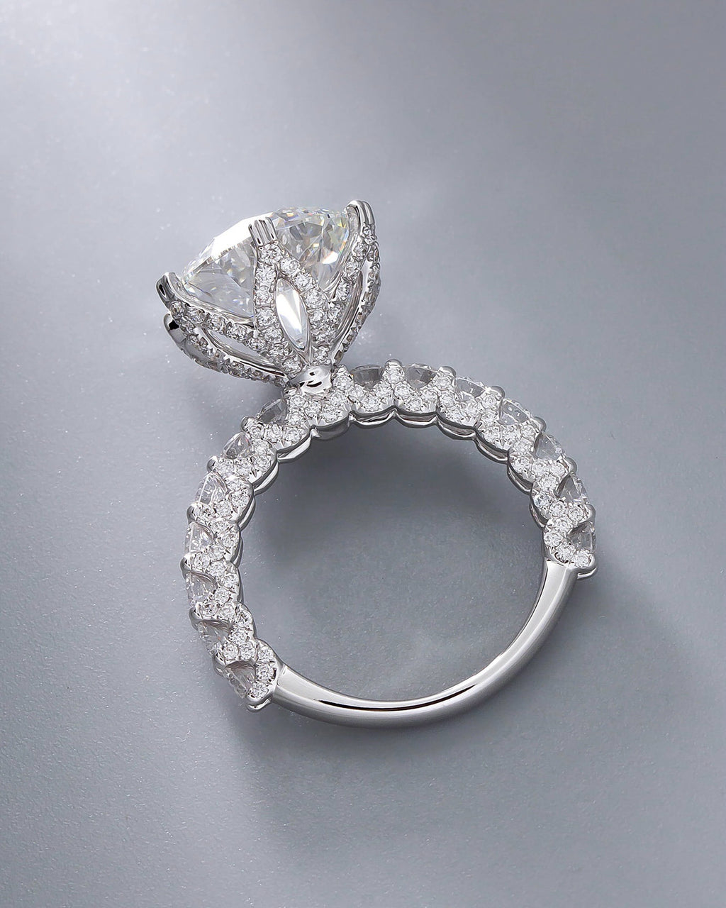 4ct Round Lab Grown Diamond IGI Certified Ethical Engagement Ring 18K Gold