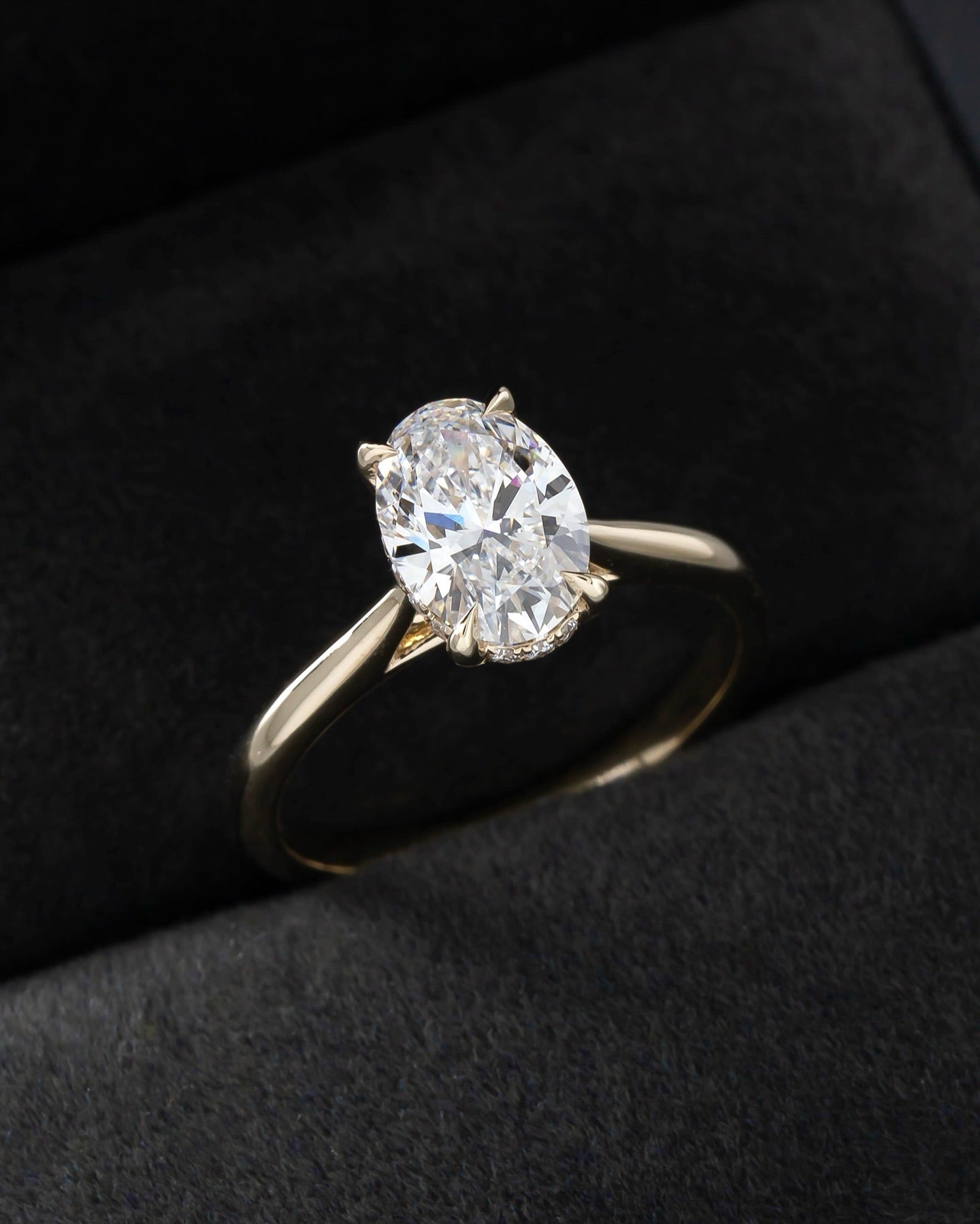 1.5 CT Oval Lab Diamond Ring Set 18K White Gold