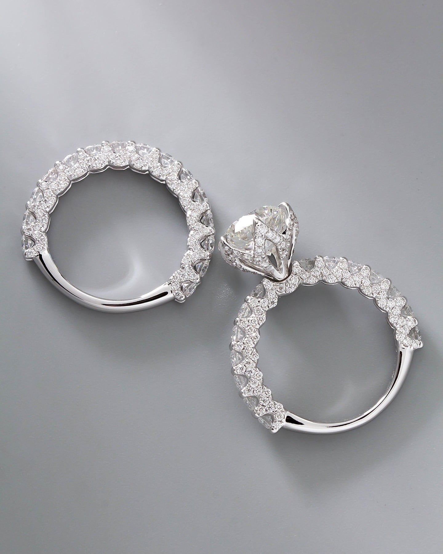 2ct Round Lab Grown Diamond IGI Certified Ethical Ring Set 18K Gold
