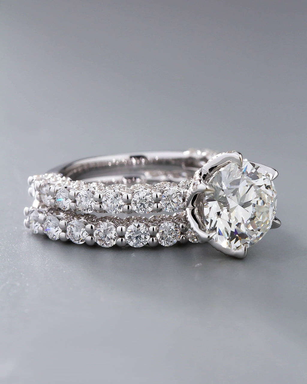 2ct Round Lab Grown Diamond IGI Certified Ethical Ring Set 18K Gold