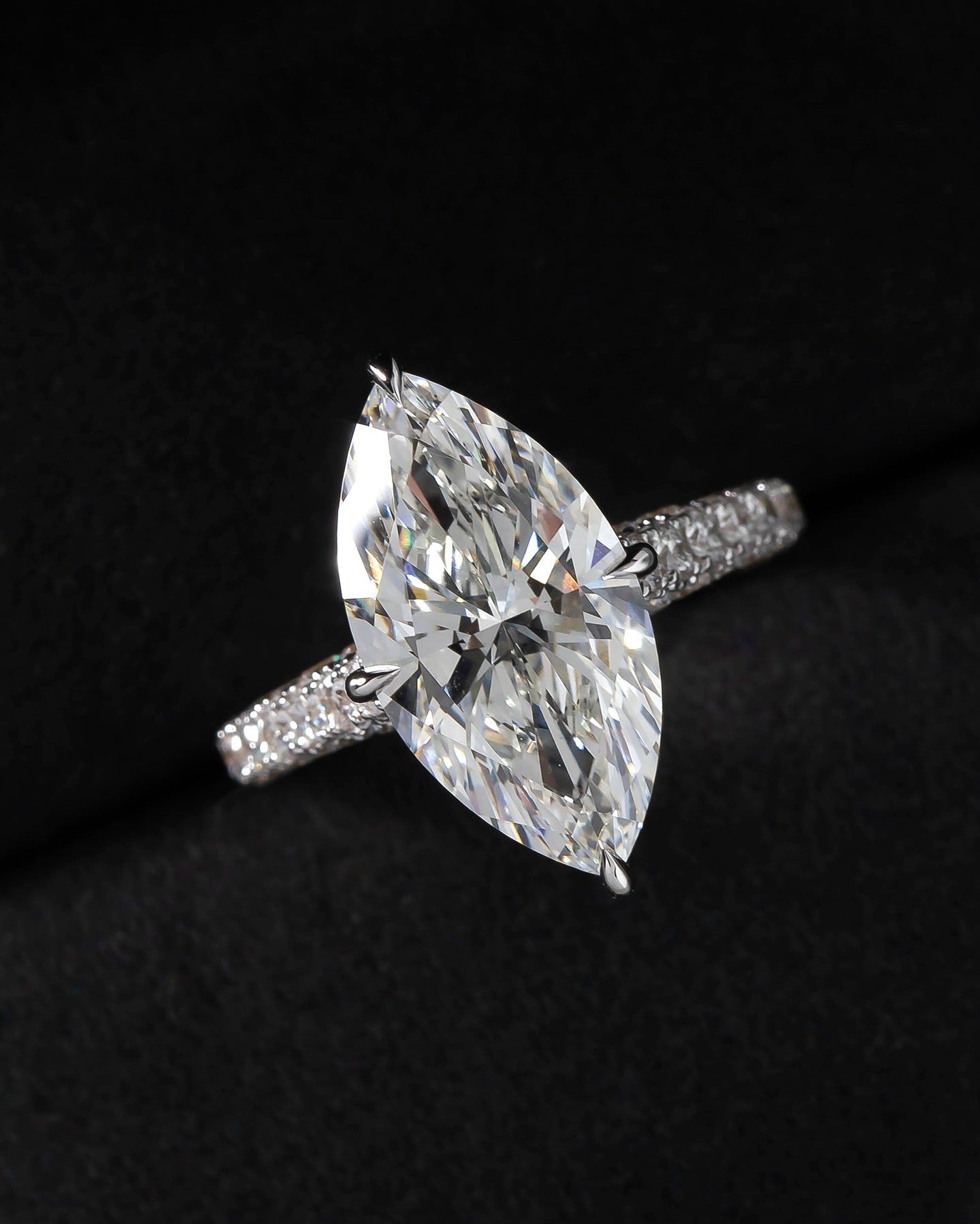 10 CT Marquise Lab Diamond Ring Set 18K White Gold