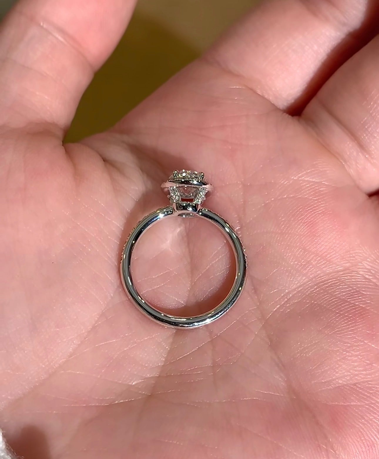 0.65 CT Round Lab Diamond Ring 18K White Gold