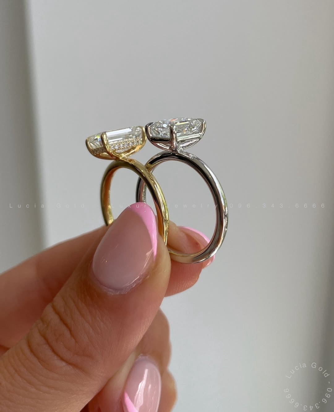 2 CT Emerald Cut Lab Diamond Ring 18K White Gold