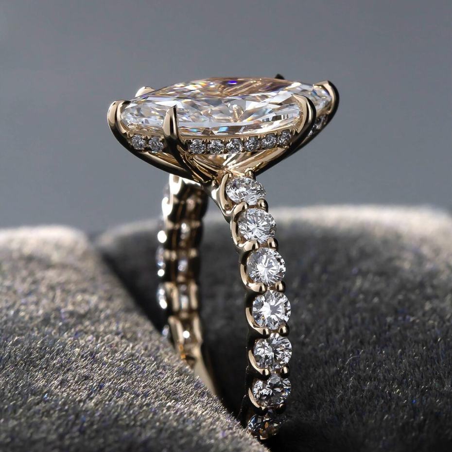 5 CT Round Lab Diamond Ring 18K White Gold