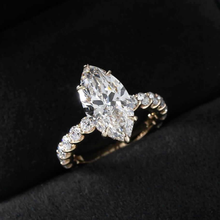 5 CT Round Lab Diamond Ring 18K White Gold