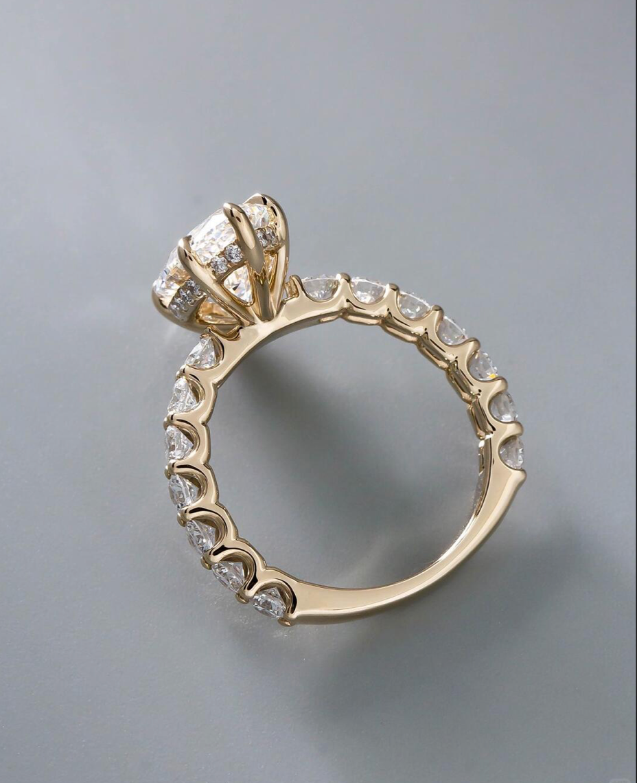 5 CT Round Lab Diamond Ring 18K White Gold
