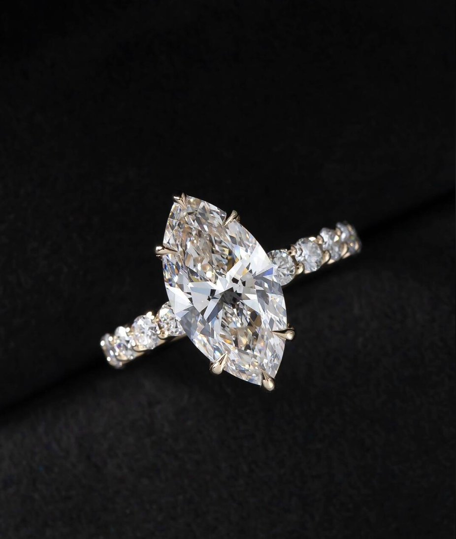 5 CT Round Lab Diamond Ring 18K White Gold