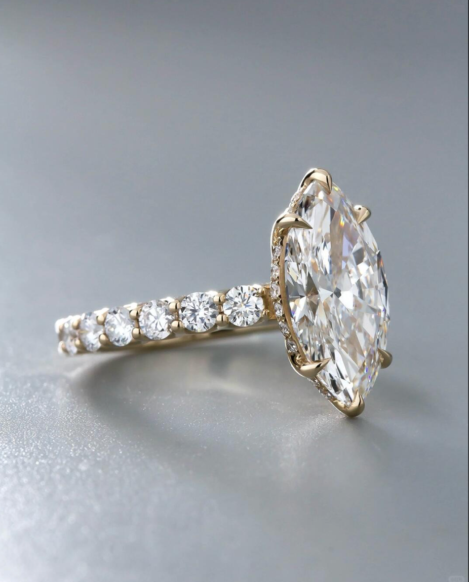 5 CT Round Lab Diamond Ring 18K White Gold